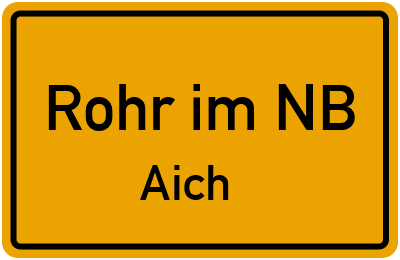 Straßenverzeichnis Rohr im NB Aich