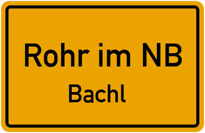 Straßenverzeichnis Rohr im NB Bachl