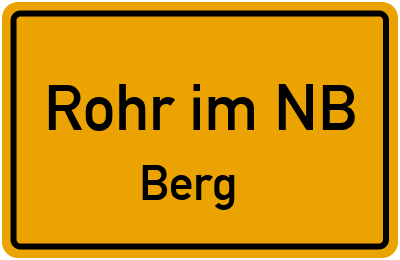 Straßenverzeichnis Rohr im NB Berg