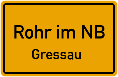 Straßenverzeichnis Rohr im NB Gressau