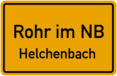 Straßenverzeichnis Rohr im NB Helchenbach