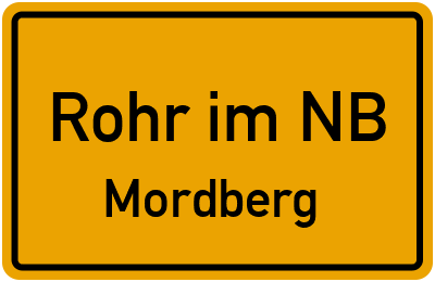 Straßenverzeichnis Rohr im NB Mordberg