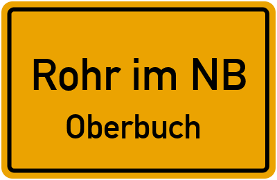Straßenverzeichnis Rohr im NB Oberbuch