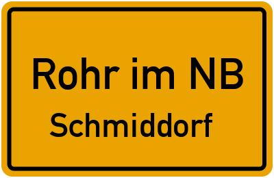 Straßenverzeichnis Rohr im NB Schmiddorf