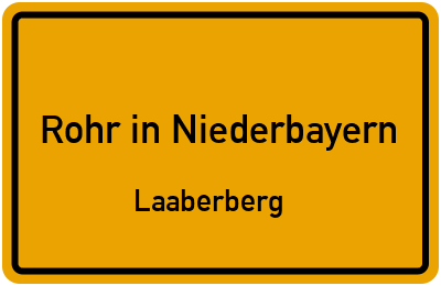 Straßenverzeichnis Rohr in Niederbayern Laaberberg