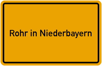 Wo liegt Rohr in Niederbayern?