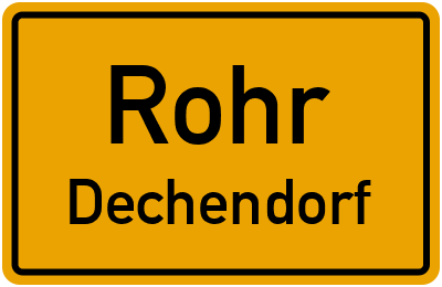 Ortsschild Rohr Dechendorf