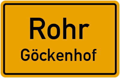Ortsschild Rohr Göckenhof