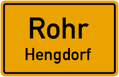 Straßenverzeichnis Rohr Hengdorf