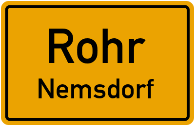 Ortsschild Rohr Nemsdorf