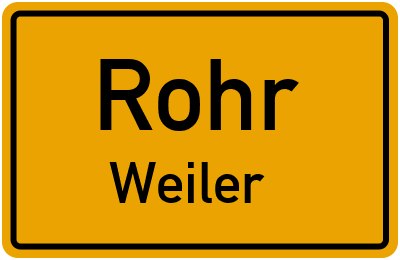 Straßenverzeichnis Rohr Weiler