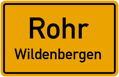 Ortsschild Rohr Wildenbergen