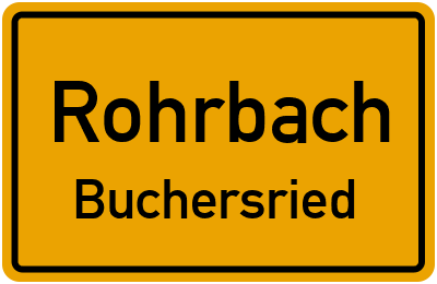 Ortsschild Rohrbach Buchersried