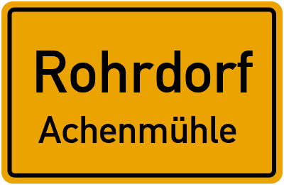 Straßenverzeichnis Rohrdorf Achenmühle