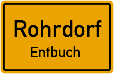 Ortsschild Rohrdorf Entbuch