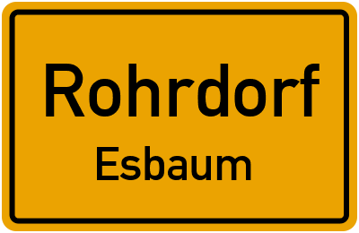 Ortsschild Rohrdorf Esbaum