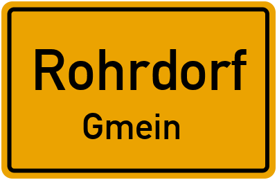 Straßenverzeichnis Rohrdorf Gmein
