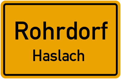 Straßenverzeichnis Rohrdorf Haslach