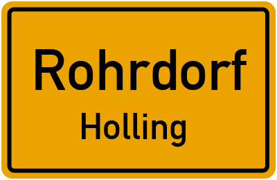 Ortsschild Rohrdorf Holling