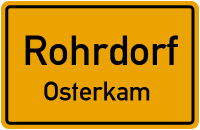 Ortsschild Rohrdorf Osterkam
