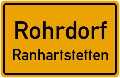 Ortsschild Rohrdorf Ranhartstetten