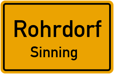 Straßenverzeichnis Rohrdorf Sinning