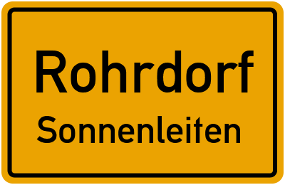 Ortsschild Rohrdorf Sonnenleiten