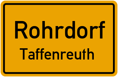 Ortsschild Rohrdorf Taffenreuth