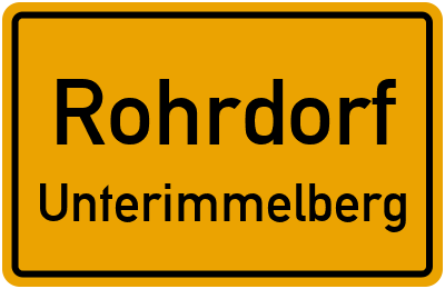 Ortsschild Rohrdorf Unterimmelberg
