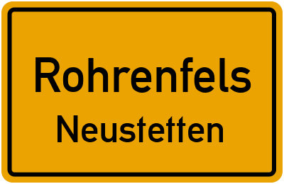 Straßenverzeichnis Rohrenfels Neustetten