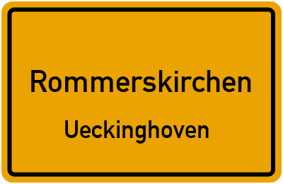Straßenverzeichnis Rommerskirchen Ueckinghoven