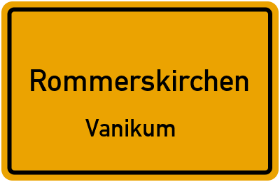 Straßenverzeichnis Rommerskirchen Vanikum