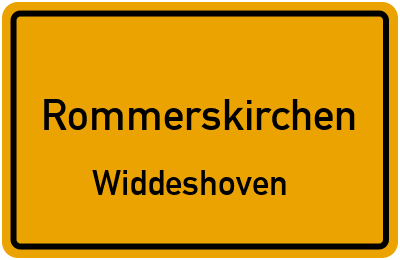 Straßenverzeichnis Rommerskirchen Widdeshoven
