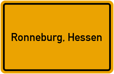 Ortsschild von Gemeinde Ronneburg, Hessen in Hessen