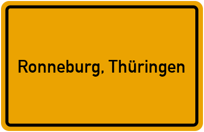 Ortsschild von Stadt Ronneburg, Thüringen in Thüringen