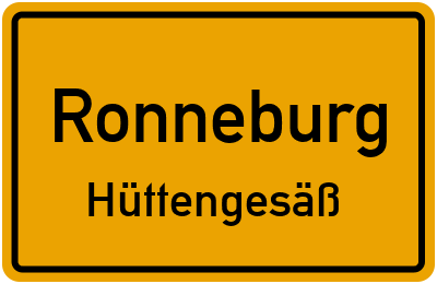 Straßenverzeichnis Ronneburg Hüttengesäß