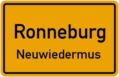 Ortsschild Ronneburg Neuwiedermus