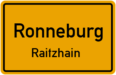 Straßenverzeichnis Ronneburg Raitzhain