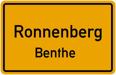 Ortsschild Ronnenberg Benthe