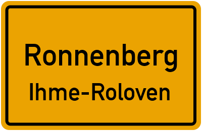 Ortsschild Ronnenberg Ihme-Roloven