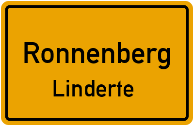 Ortsschild Ronnenberg Linderte