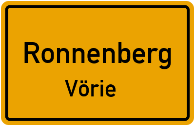 Ortsschild Ronnenberg Vörie