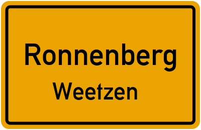 Ortsschild Ronnenberg Weetzen