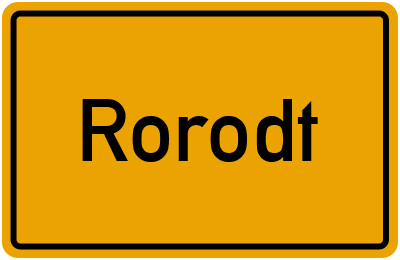 Ortsschild von Gemeinde Rorodt in Rheinland-Pfalz