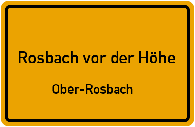 Straßenverzeichnis Rosbach vor der Höhe Ober-Rosbach