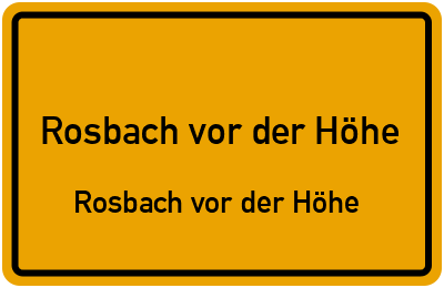 Straßenverzeichnis Rosbach vor der Höhe Rosbach vor der Höhe