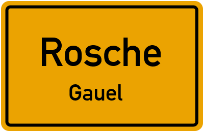 Ortsschild Rosche Gauel