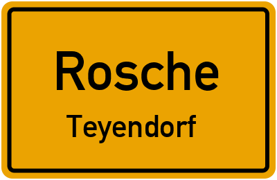 Ortsschild Rosche Teyendorf
