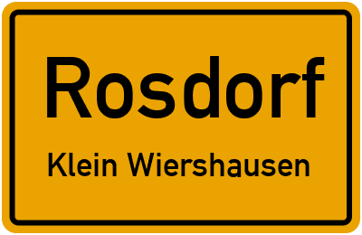 Ortsschild Rosdorf Klein Wiershausen