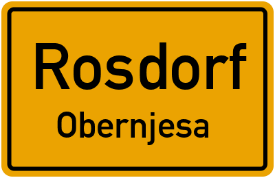 Ortsschild Rosdorf Obernjesa